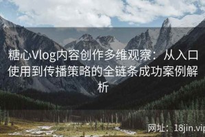 糖心Vlog内容创作多维观察：从入口使用到传播策略的全链条成功案例解析