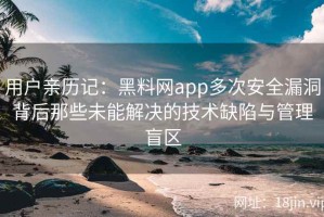 用户亲历记：黑料网app多次安全漏洞背后那些未能解决的技术缺陷与管理盲区