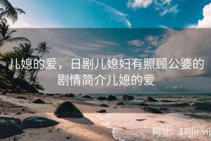 儿媳的爱，日剧儿媳妇有照顾公婆的剧情简介儿媳的爱