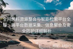 全网黑料资源整合与智能检索平台全解：跨平台数据采集、信息聚合及安全防护详细解析