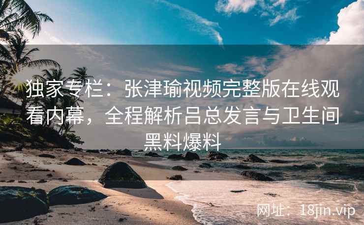 独家专栏：张津瑜视频完整版在线观看内幕，全程解析吕总发言与卫生间黑料爆料