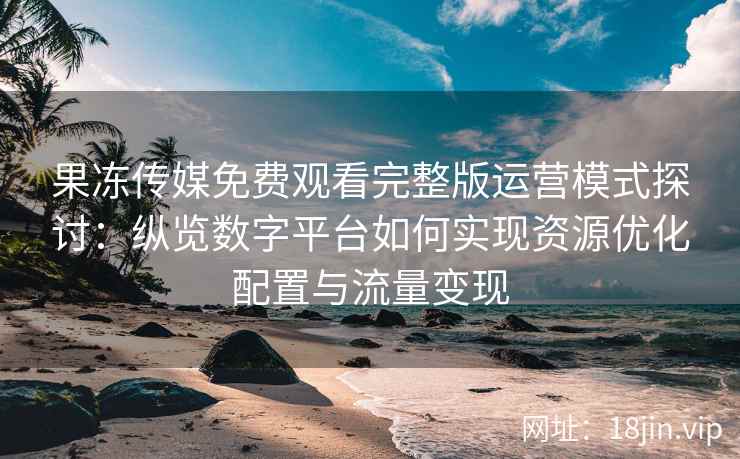 果冻传媒免费观看完整版运营模式探讨：纵览数字平台如何实现资源优化配置与流量变现
